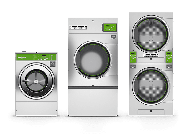 an array of commercial laundry equipment manufactured by Huebsch for BC businesses