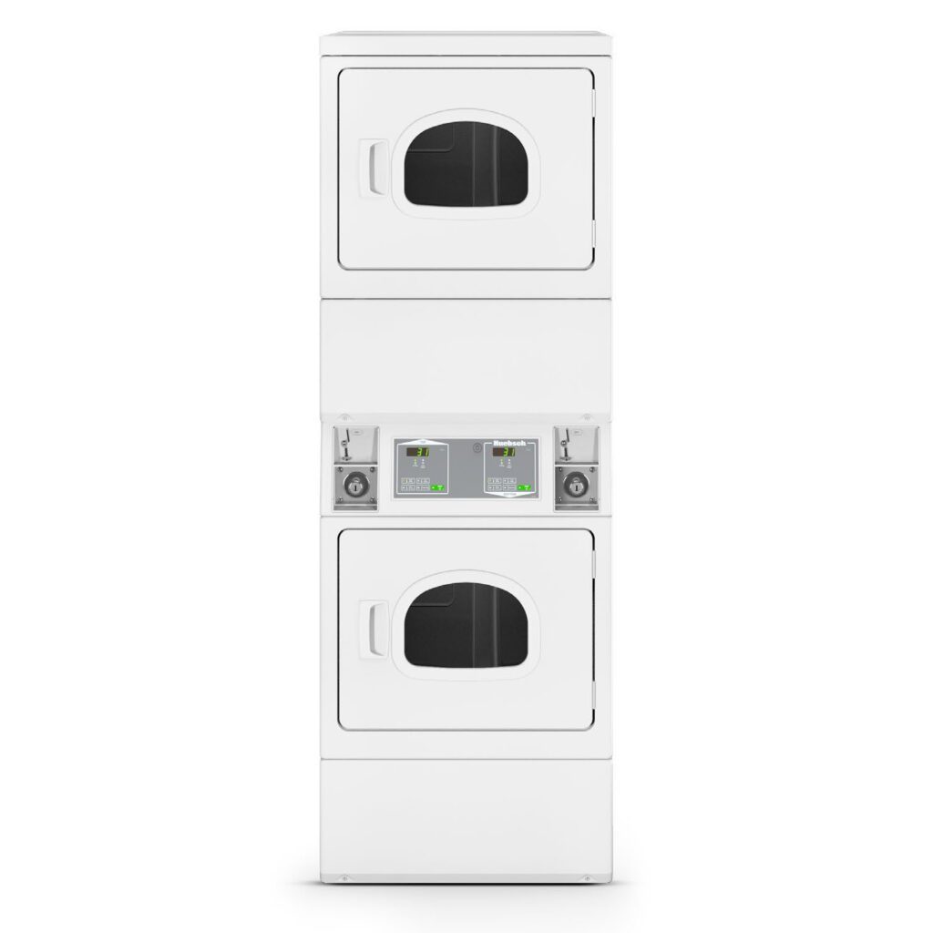 vended stacker double dryer in white 
